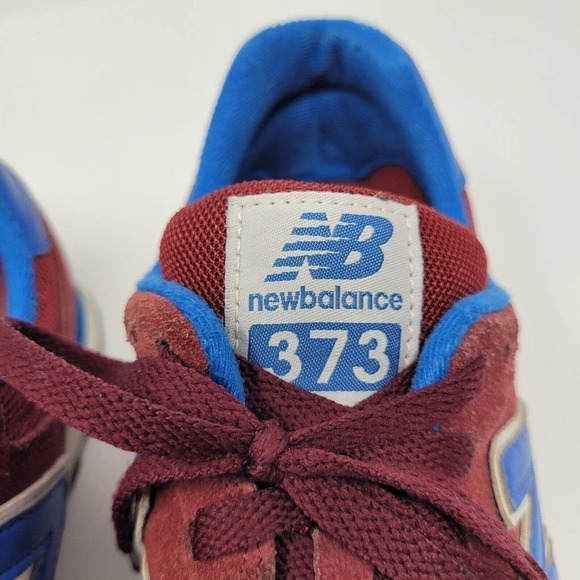 [SOLD]New Balance Shoes 9.5 Burgundy Red Blue Sneakers Lifestyle Classic M373SRB - Picture 10 of 16